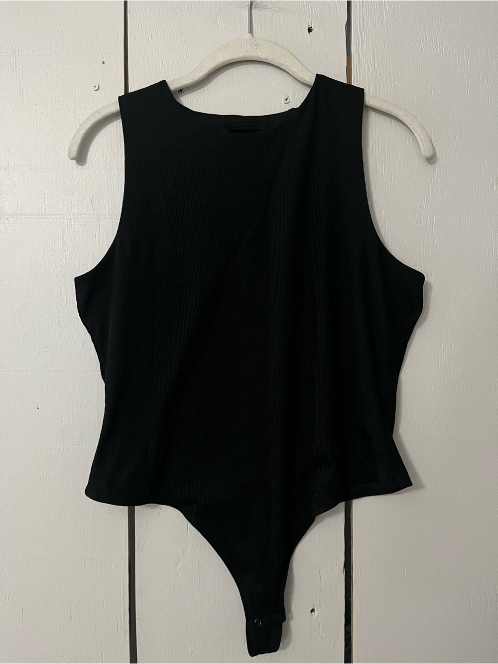 House of Harlow 1960 Black Sleeveless Contour Bodysuit Tank Top - Women Large